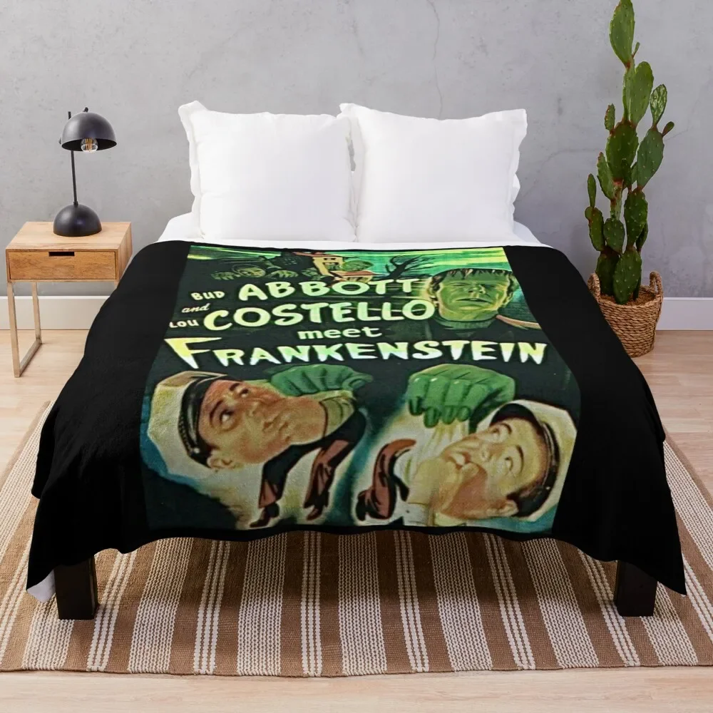 

Abbott and Costello meet Frankenstein Classic . Throw Blanket Elegant Warm Throw Blanket for Hotel Home