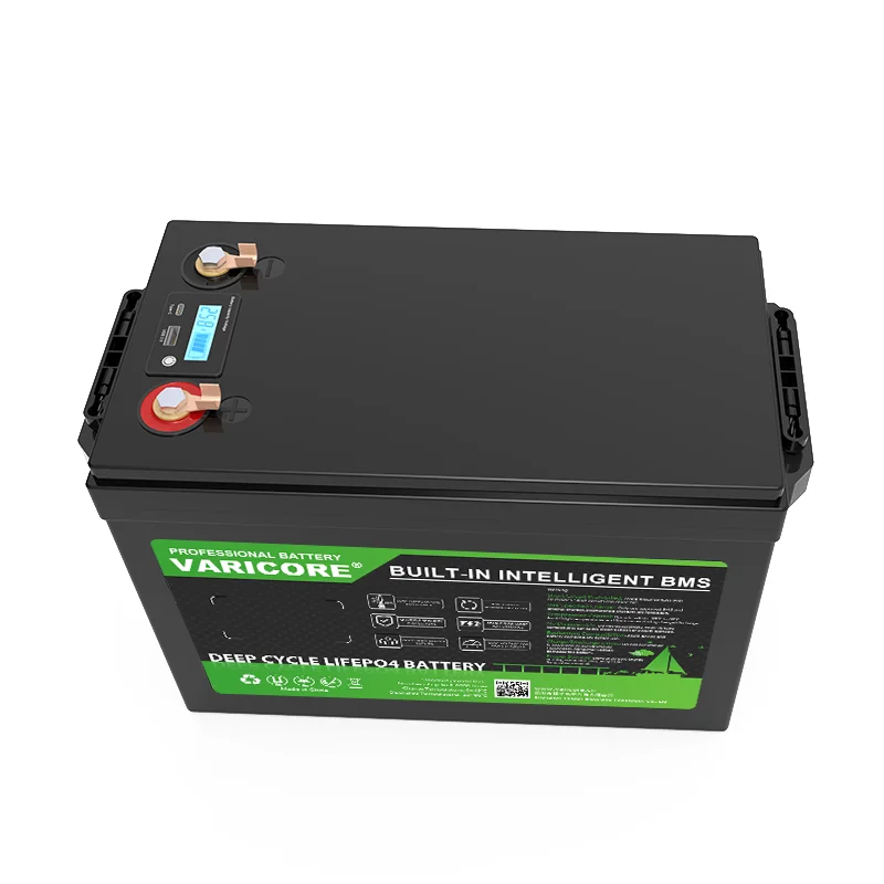 Varicore nova bateria lifepo4 de 8 cordas 24v 100a baterias de isqueiro de carro de fosfato de ferro de lítio acampamento energia solar 29.2v 5a carregador