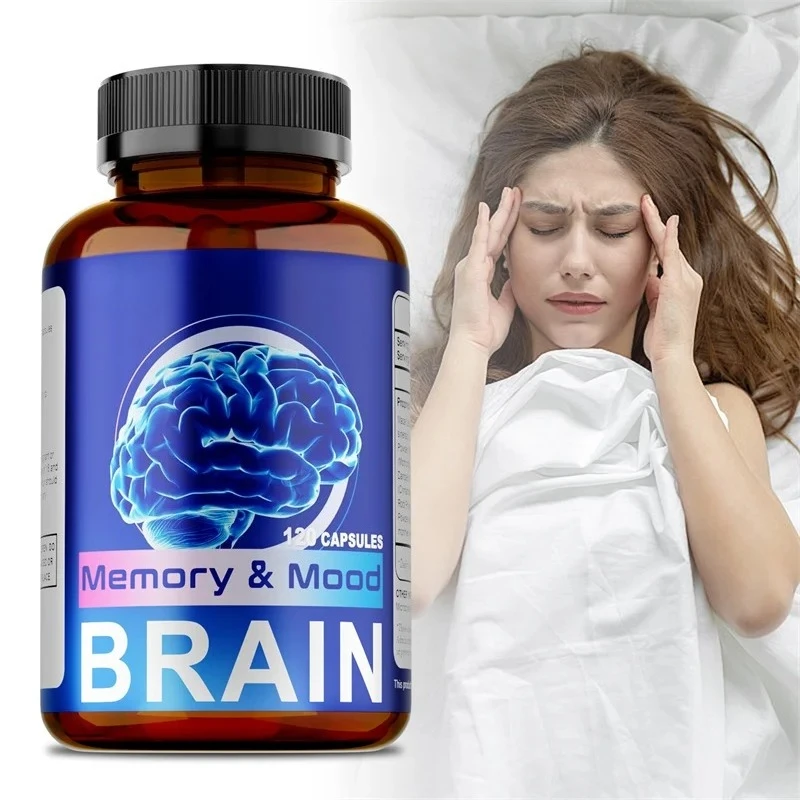 Memory Mood and Brain Capsules - Helps Improve Cognitive Performance, Stress Relief and Brain Memory, Concentration and IQ