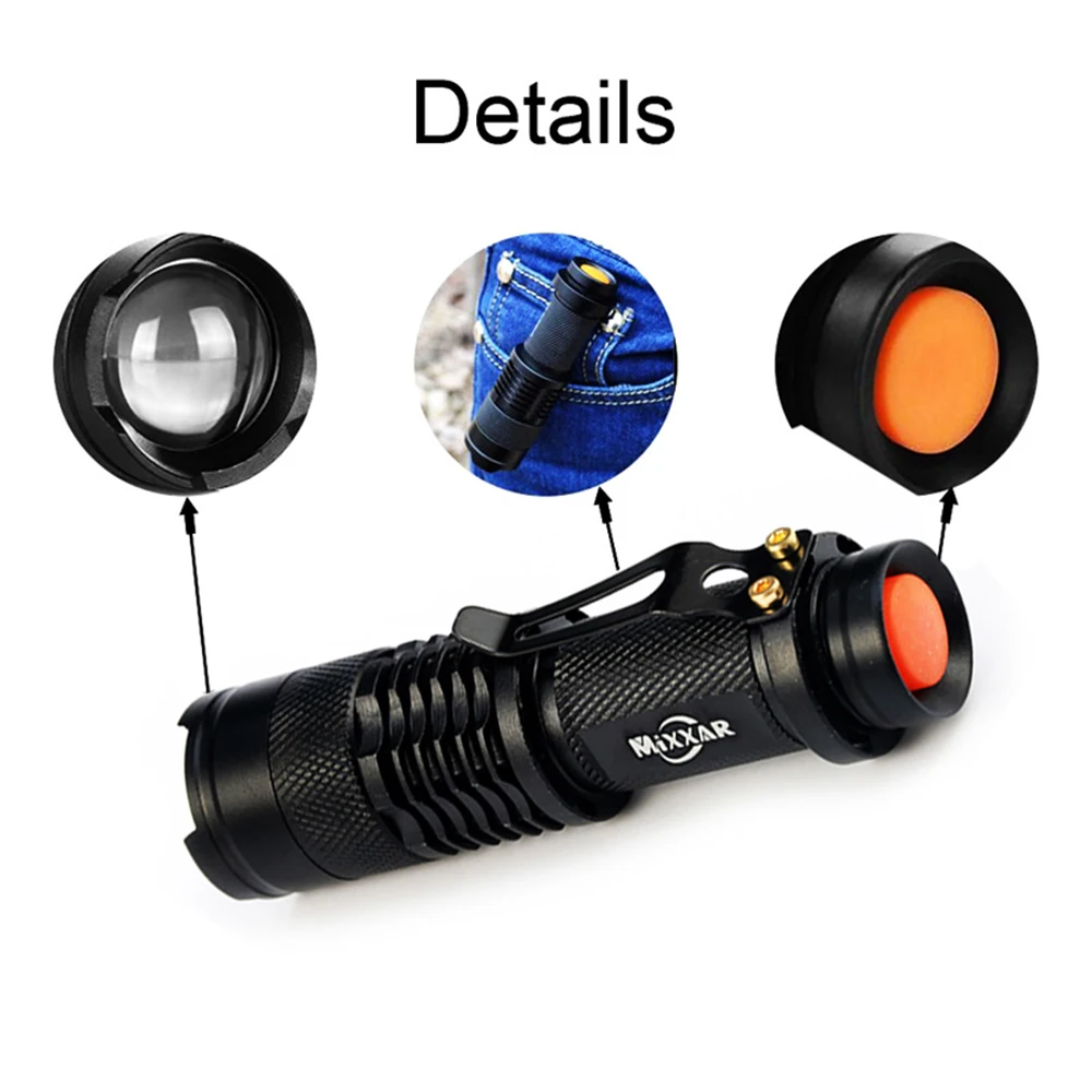 Imagem -04 - Led 3000lm Lanternas Portáteis Led Militar Tático Polícia Lanterna Acampamento Caça Lâmpada Tocha Luz Noturna Zk30