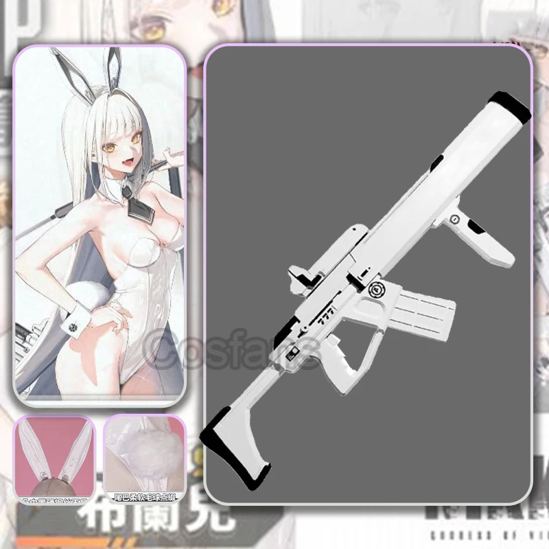 

Game NIKKE The Goddess of Victory Cosplay Prop Bunny X 777 White Rabbit Blanc Weapon Model Gun Halloween Party Handmade Guns Toy