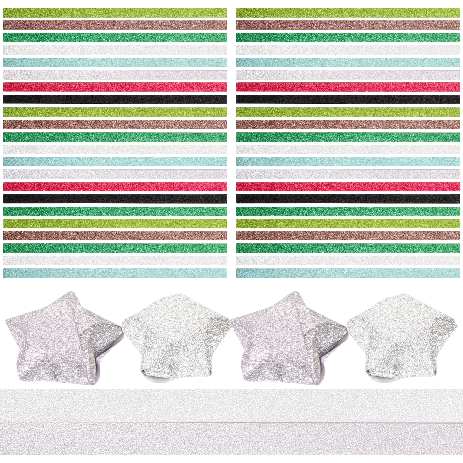 320 قطعة قوس قزح ستار للطي ورقة بريق الحرفية ورقة DIY بها بنفسك اوريغامي النشاط مضيئة توهج ستار ورقة اوريغامي ملحق