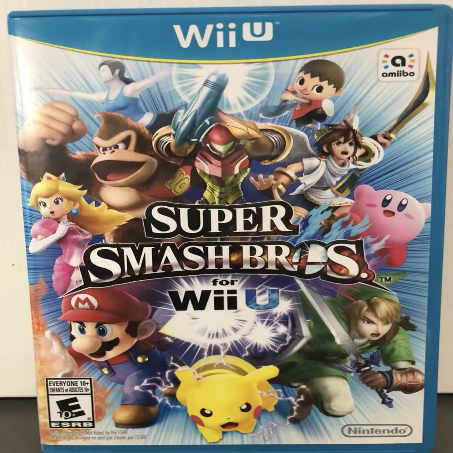 Disco de juego auténtico usado para Nintendo WIIu: Super Smash Bros. para Wii U, versión estadounidense, con manual.
