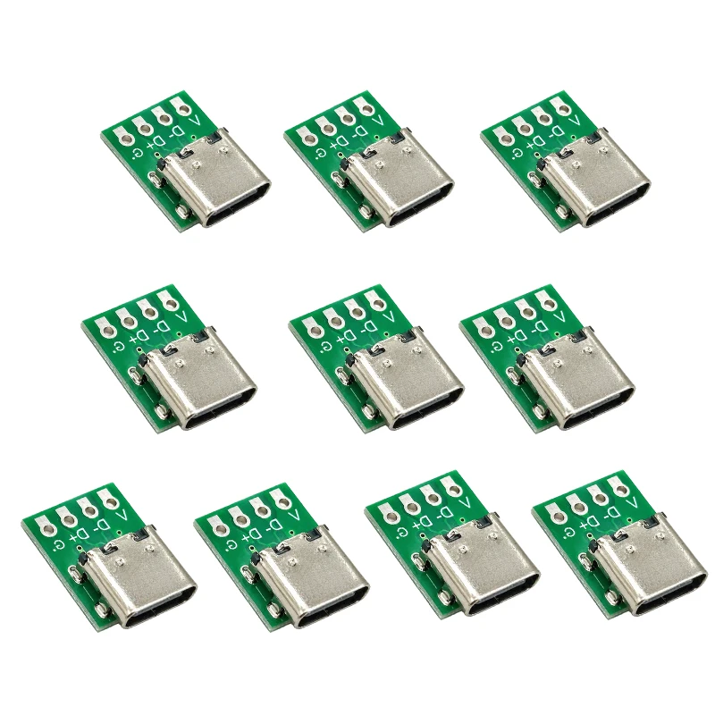For Cable Adapter Testing USB 3.1 Type C Connector Socket Receptacle Adapter For Wire Cable Transfer Cable Repair Transfer Board
