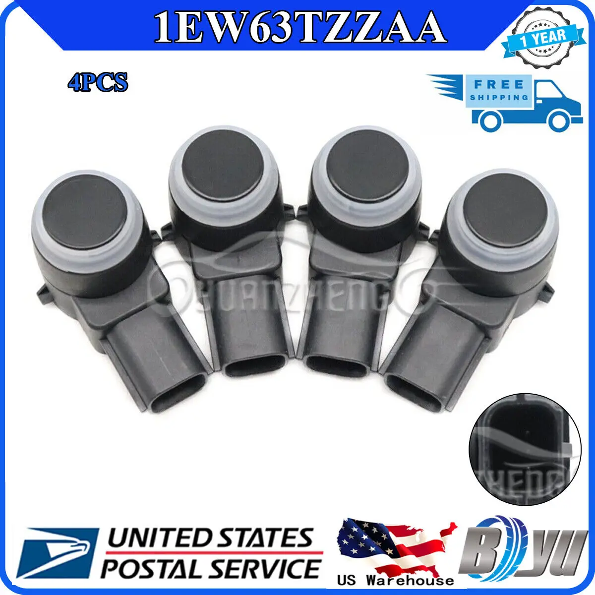 4pcs 1EW63TZZAA Car PDC Parking Sensor For Jeep Grand Cherokee Commander  Dodge Ram Journey Durango Chrysler 300 Fiat Freemont