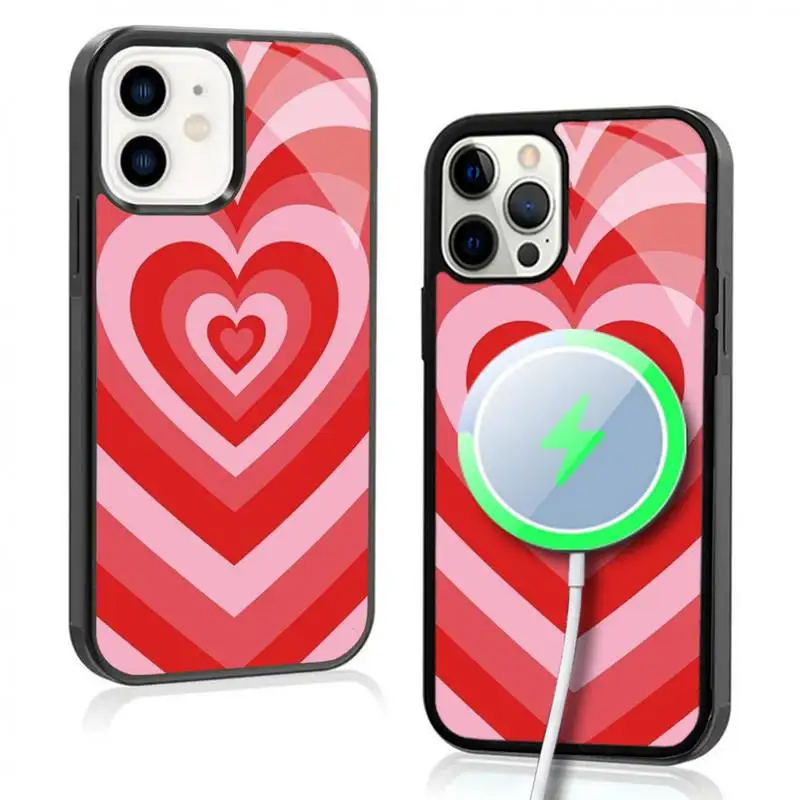 Abstract Swirl Pattern Phone Case For IPhone 11 12 13 14 15 Plus Pro Max Mirror Acrylic Cover For Magsafe Wireless Charging