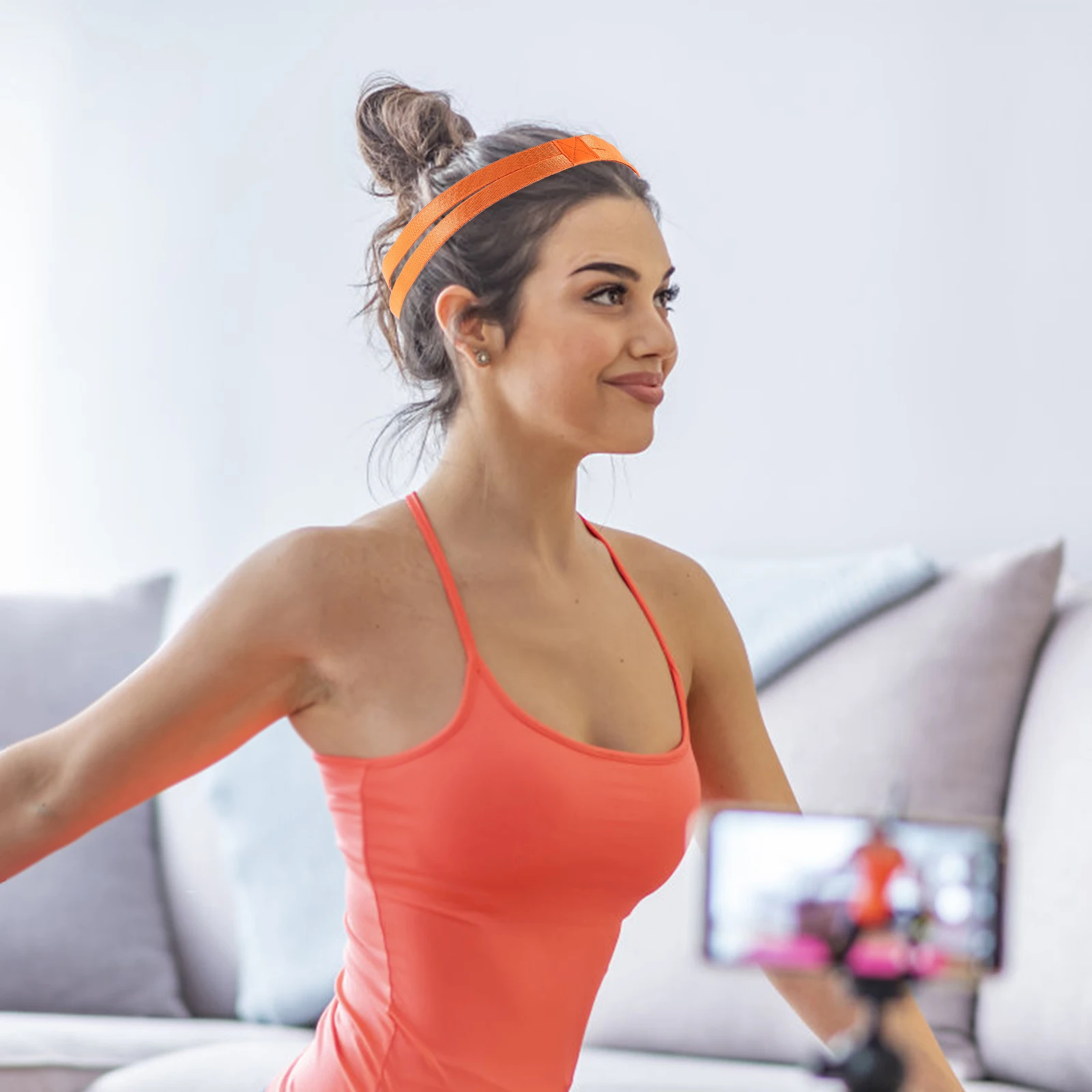 

5Pcs Non slip Sports Headb s Elastic Color Yoga Sweatb s Cloth Fitness Running Women Hairstyle Accessories Lightweight Gifts