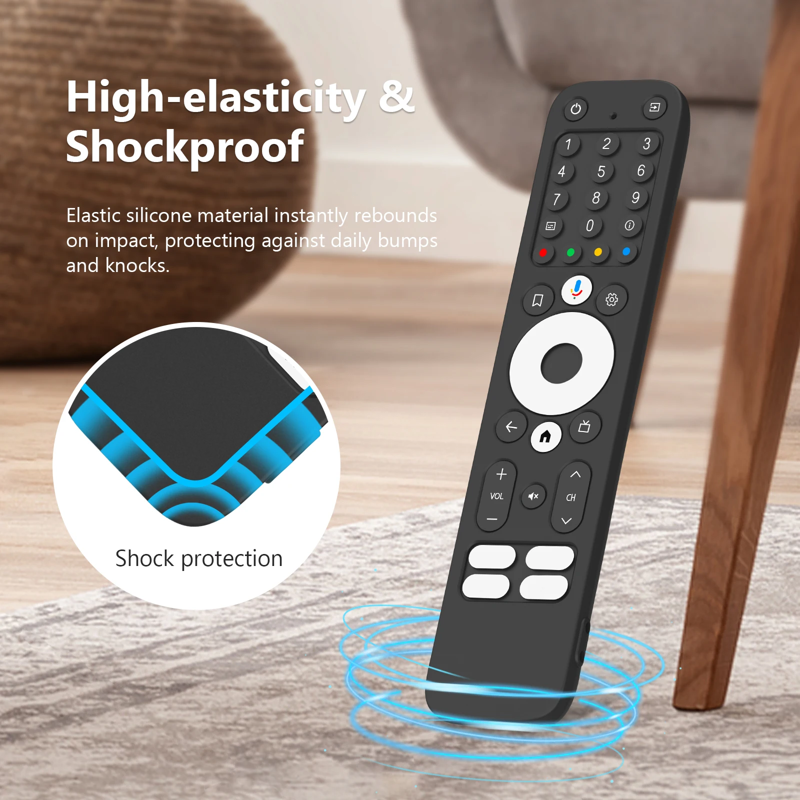 Carcasa de silicona suave para Homatics Box R 4K, cubierta protectora antideslizante con cordón