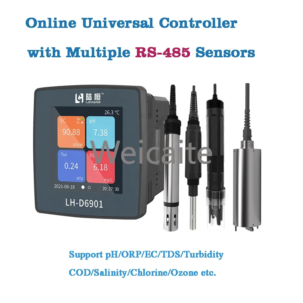 New Model  Multi-parameter Water Quality Analyzer Online Universal Controller Touch Screen OEM Available