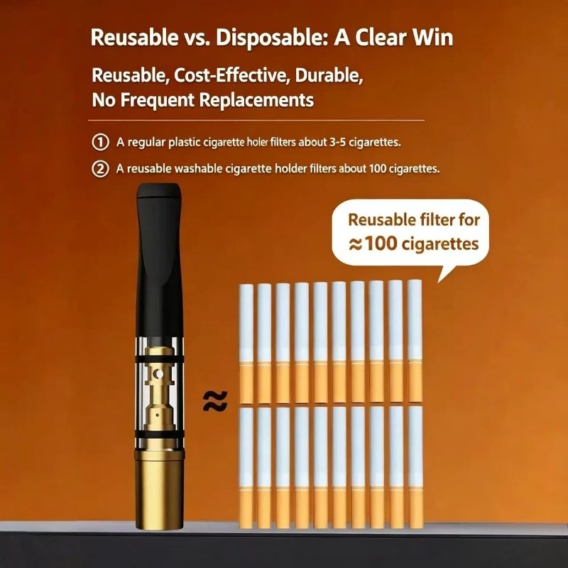 6/10box High-efficiency Filtration Cigarette Holder Reduce Tar Smoke Mouthpiece Tar Filtration Cigarette filter Smoke filter