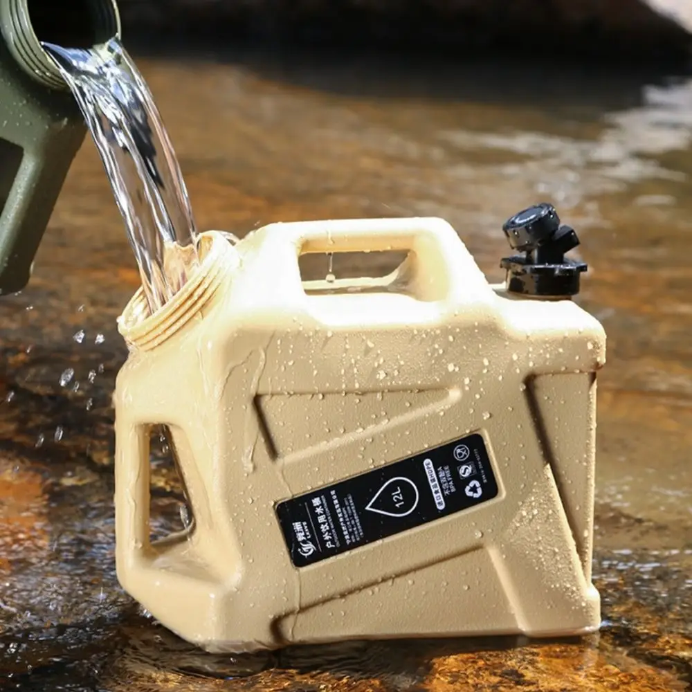 

12L Outdoor Drinking Bucket Portable Large-Capacity Water Storage Container Leak-proof PE Camping Water Tank Outdoor Cooking