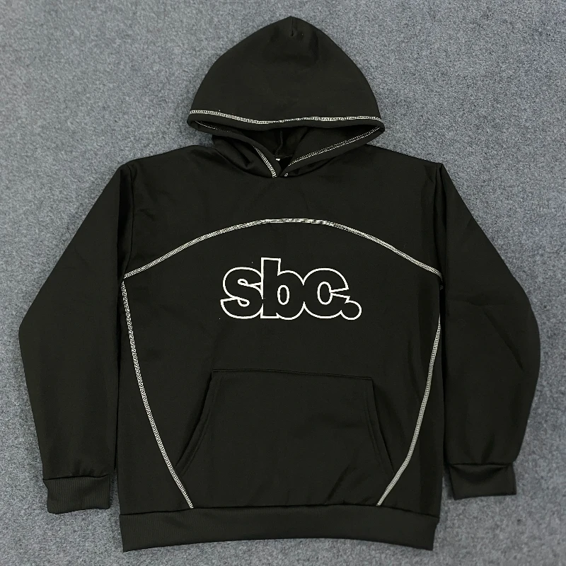 クリエイティブなプルオーバー、ハイストリートゴシック、レタープリント、ルーズフィットのフーディー、秋冬、アメリカンスタイル、長袖、オーバーサイズ、レディーススウェットシャツ