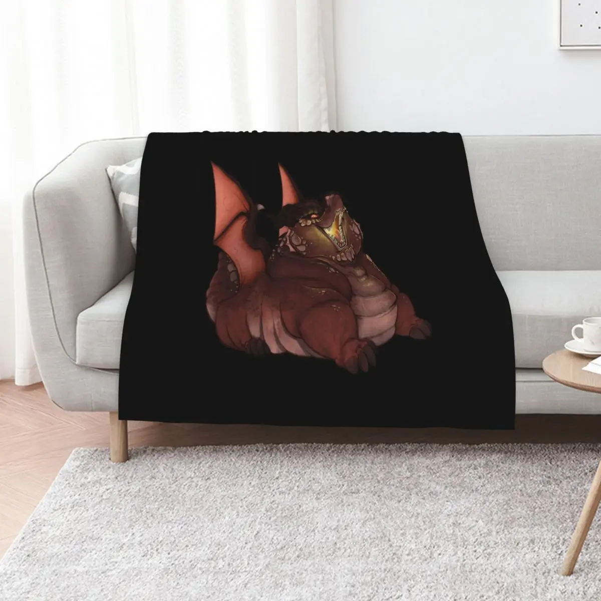 

Themberchaud Fat Dragon from DnD movie Throw Blanket Flannels Softest decorative manga Blankets