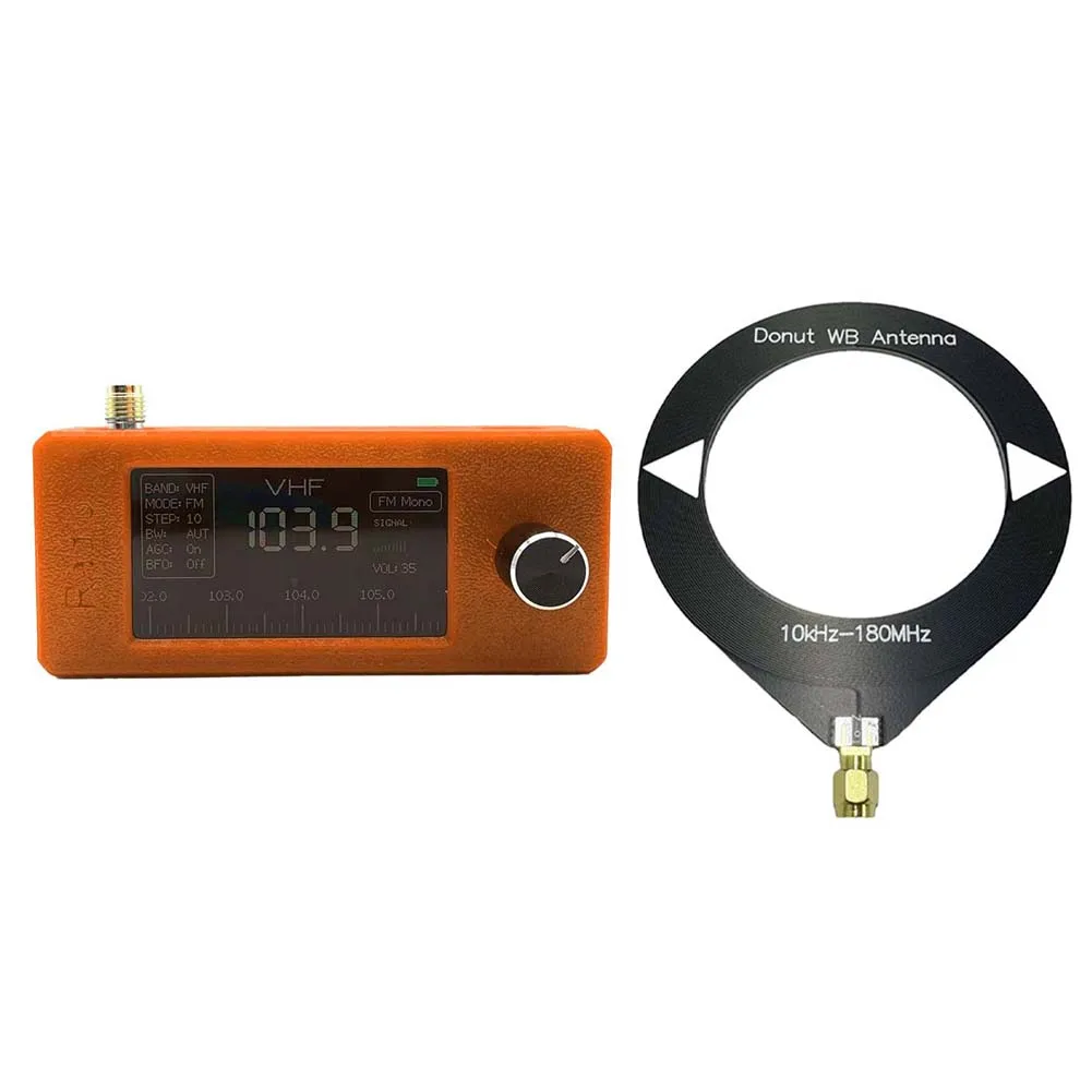 1.9inch IPS Screen LSB USB AM FM Radio & Antenna 0.5-108mhz SI4732 Mini Pocket Radio HF/SW/MW/VHF Radio Receiver Mini Radio