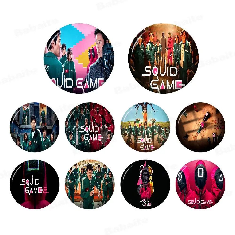 TV Game S-Squids 58mm Animals Funny Brooches Badge Backpack Clothes Gift Accessory