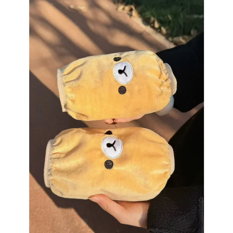 Rilakkuma Cuff Cute Little Bear Anti-Dirt Dust Arm Covers Stylish Fall/Winter Versatile Protective Sleeves With Stain Resistance