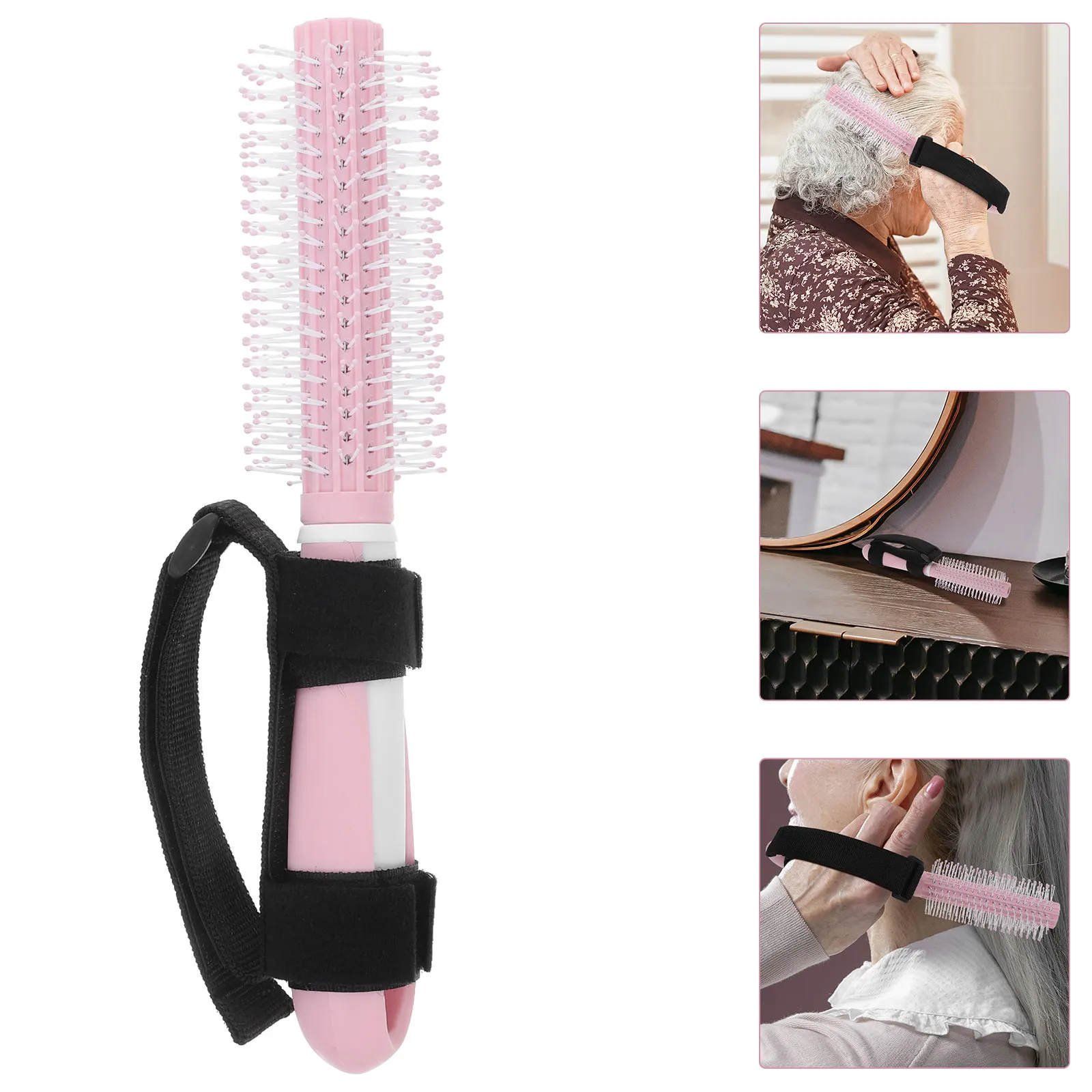 

Assistive Hair Comb for Elderly and Disabled Individuals Ergonomic Design Comfortable Scalp Care Detangling Brush for Senior