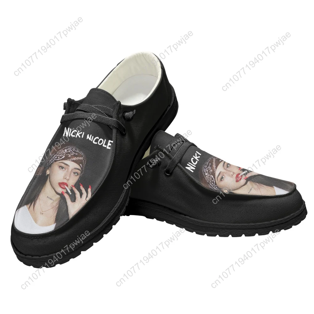 Nicki Nicole Hip hop Rapper Flat Shoes Mens Womens Casual Shoes Outdoor Lightweight Footwear Hiking Fashion Prints Shoes