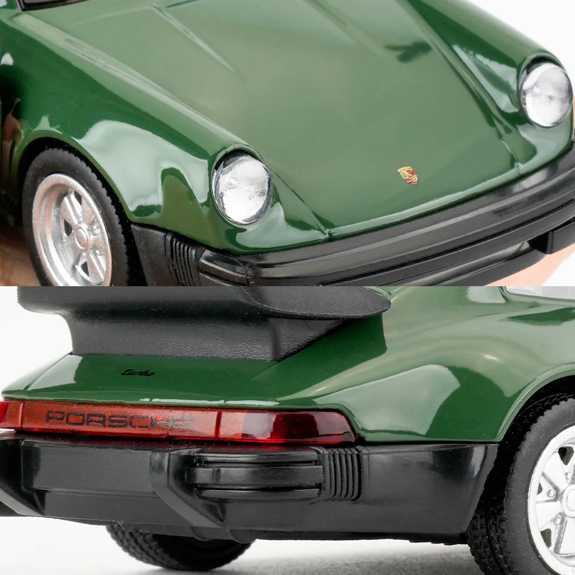 RMZ CITY 1/36 échelle Porsche 911 Trubo 1978 modèles de voiture moulés sous pression, véhicules rétractables en alliage de zinc Porsche 911 voiture jouet, voitures cadeaux pour garçons filles (vert)