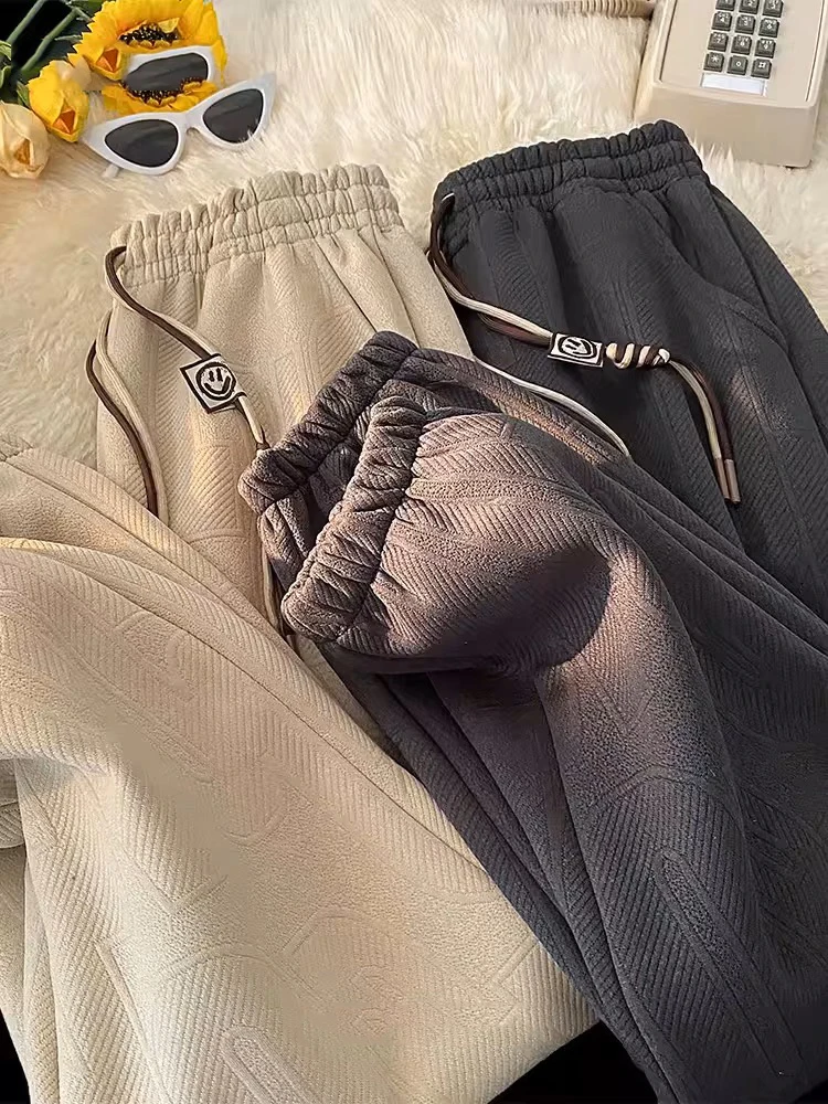 

Мужские модные спортивные брюки свободного кроя, большие размеры, с манжетами, утепленные, осенне-зимние, новые повседневные брюки для подростков и молодежи