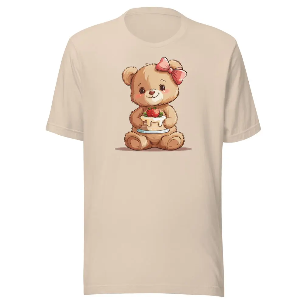 Strawberry Cake Bear Tee | Cute Graphic T-Shirts | kawaiitees.com