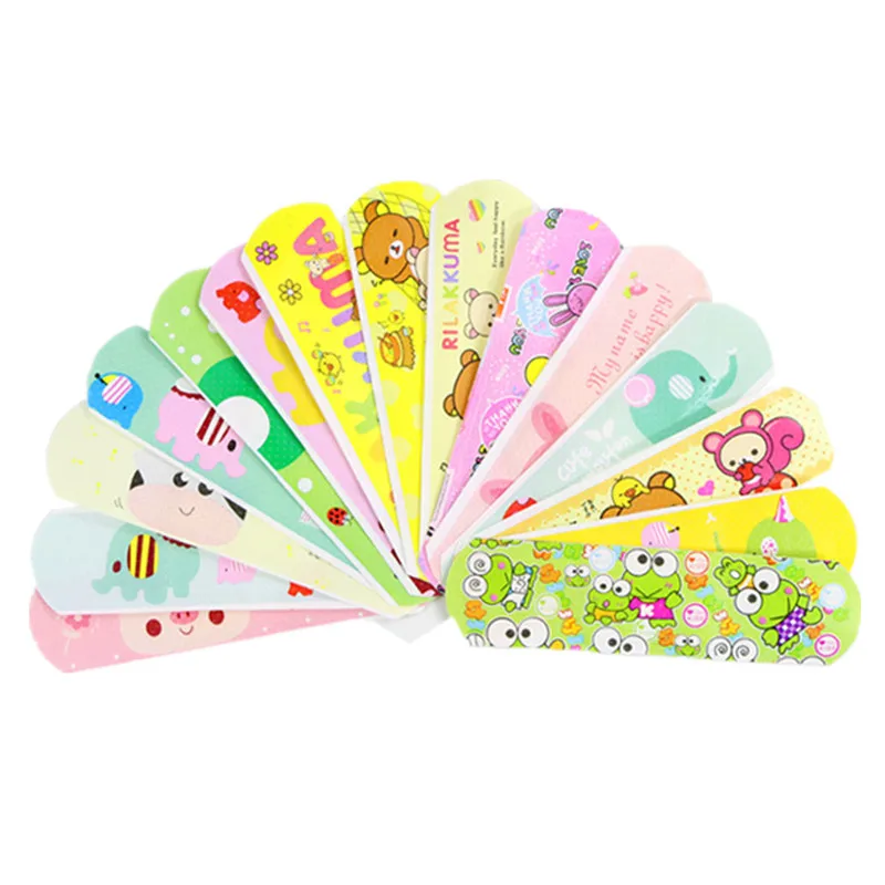 50pcs/set Children Baby Waterproof Plaster Wound Patch Hemostasis Bandages Cartoon Band Aid Strips Kawaii Breathable Patches