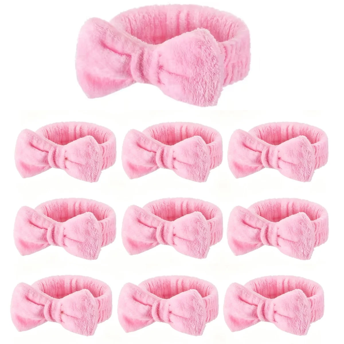 10 Pieces Women's Elastic Makeup Face Wash Hair Rings