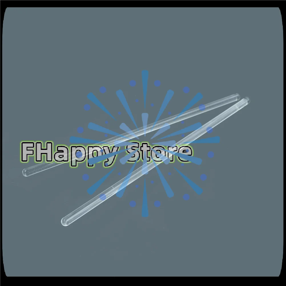 2Pcs Glass Transparent Lab Use Stir Glass Stirring Rod Laboratory Tool 6*200mm