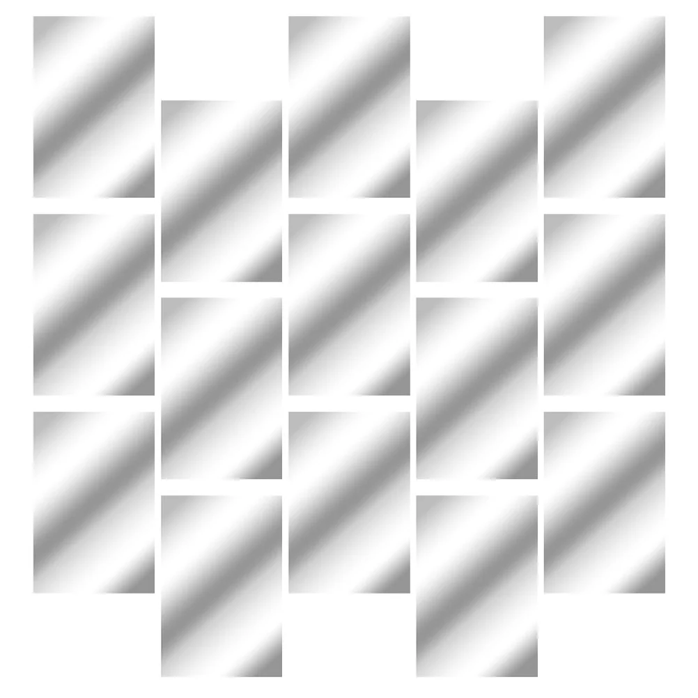 

15Pcs Creative DIY Mirrors Pet Wall Stickers Non-Glass Flexible for Living Room Decor Mirror Films Mirror Decals