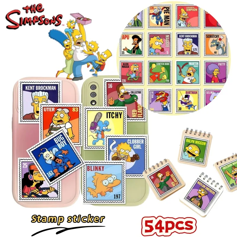 

Новые персонализированные наклейки с изображением Симпсонов, аниме-наклейки для самостоятельного творчества, милые водонепроницаемые наклейки для украшения ежедневников.