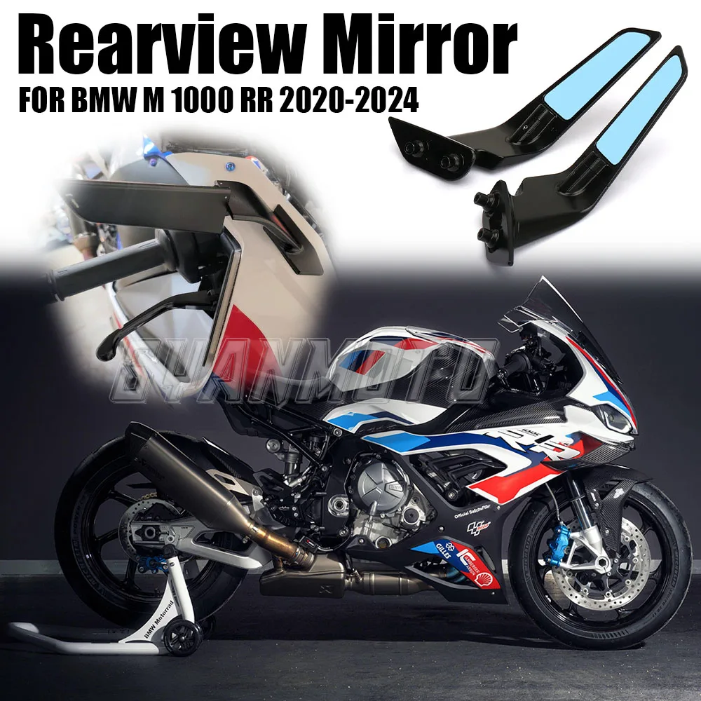 New Motorcycle Accessories Stealth Mirror Sports Winglets Kit Adjustable Mirrors For BMW M1000RR M 1000 RR M1000 RR 2020-2024