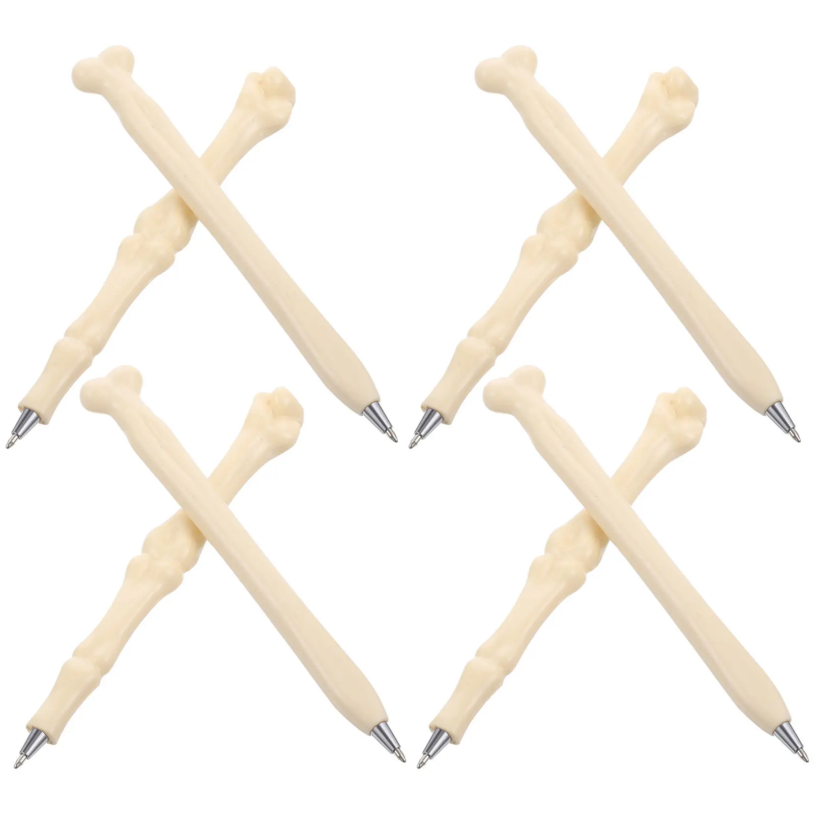 8Pcs Creative Bone Shaped Ballpoint Pens Superior Material Quick Dry Ink Perfect Details for Study Work Graduation Prizes Gothic