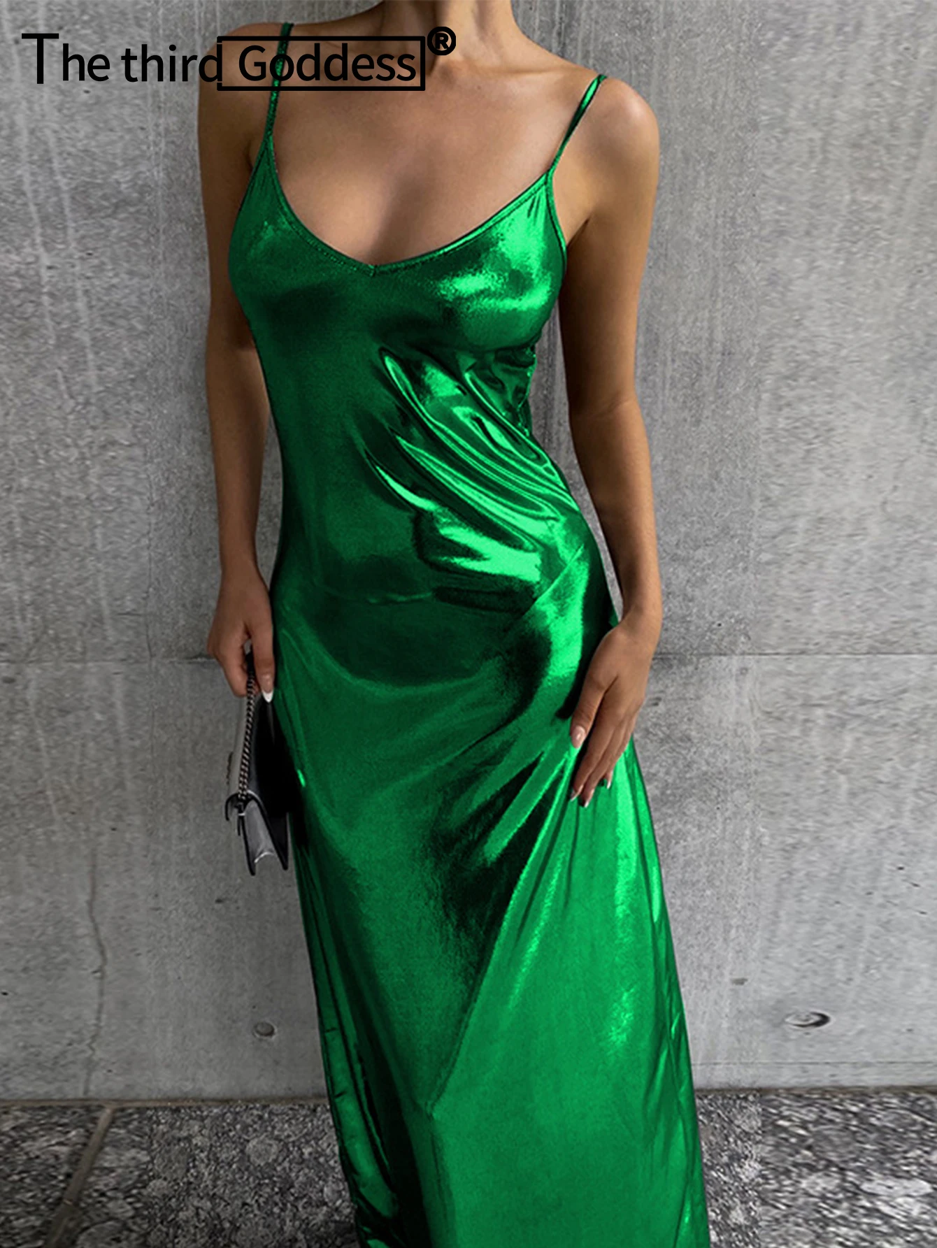 Sexy y2k green backless slip maxi summer dress women clothing bodycon birthday party dress womens evening long dresses vestidos