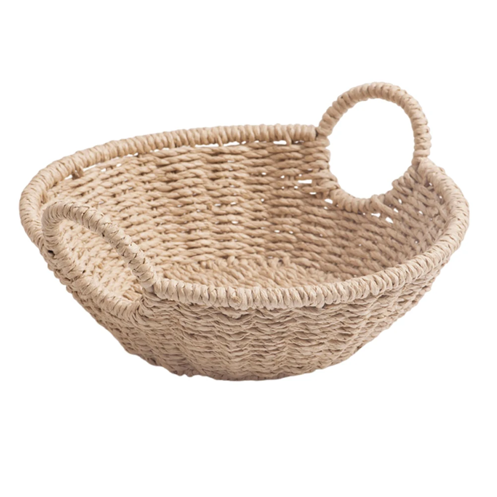 

Kitchen Fruit Basket Storage Multifunctional Breathable Woven Fruit Vegetable Organizer for Home Rv Countertop Storage