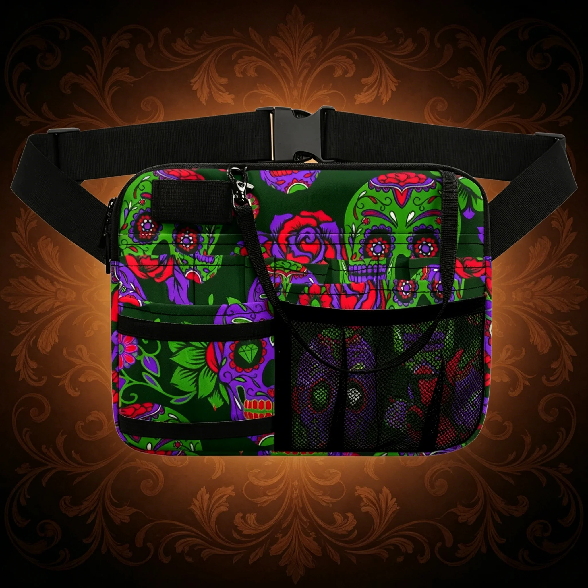 

Поясная сумка для ветеринарной медсестры – забавная сумка с рисунком кошки и шприца, с сетчатым и молниевым отделениями для хранения.