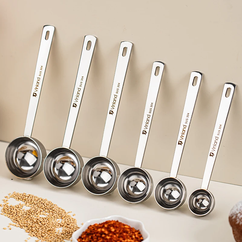 304 Stainless Steel Measuring Spoons, Coffee Bean Scoop, 5g/10ml for Milk Powder & Seasoning