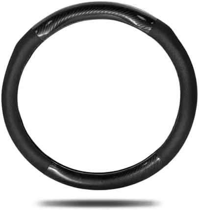 

Черный нескользящий чехол на руль из углеродного волокна – универсальный, дышащий кожаный чехол O-образной формы