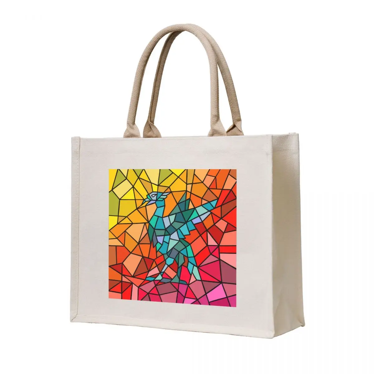 

Liver Bird Stained Glass Tote Bag Women's shopping bag Customizable tote bag shopper women