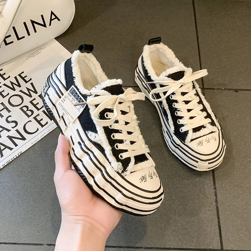 

Мужская и женская парусиновая обувь на толстой подошве, модная парная обувь на плоской подошве, повседневная удобная дышащая повседневная обувь на резиновой подошве