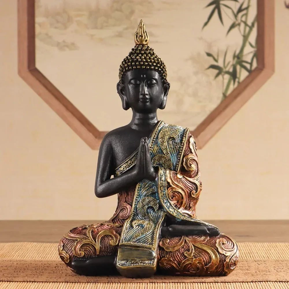 

Exquisite Sitting Buddha Statue Sculpture, Religious Artwork Craft, Home Decor Piece, Living Room, Entrance Hall,Office Ornament
