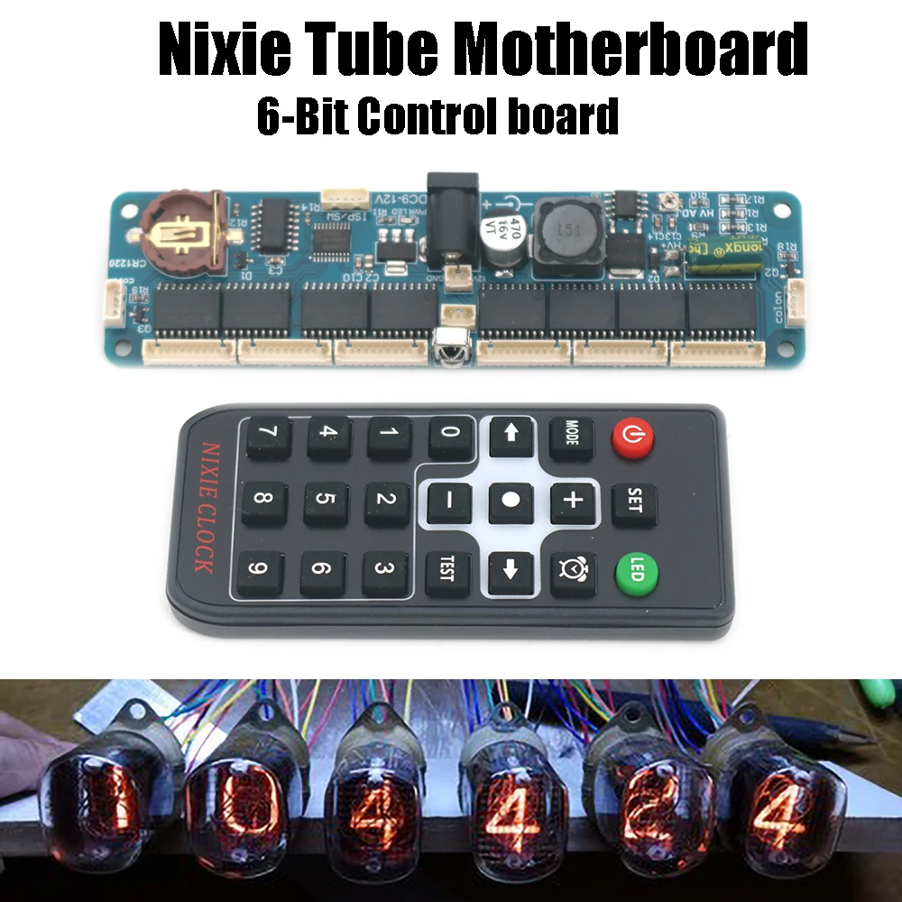 

Universal Nixie Tube Clock Motherboard Controller Board With Remote Control MAX1771 For In12 In14 In18 IN8 Qs30-1 Glow Tube