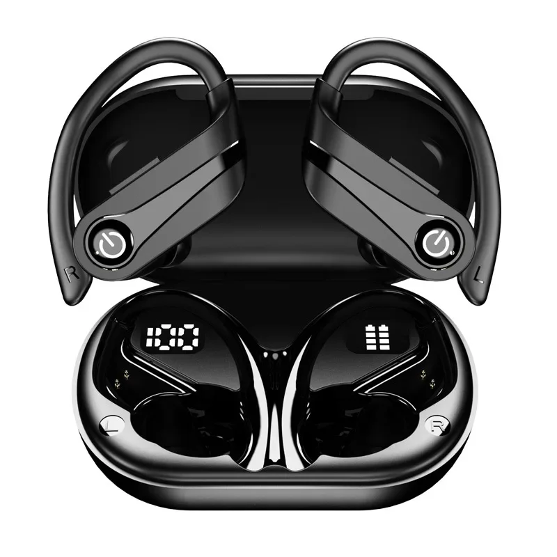 

Bluetooth Earphone Wireless Headphone Stereo Handsfree Noise Canceling Sports Headset with Mic for All Smart Phone Gaming Earbud