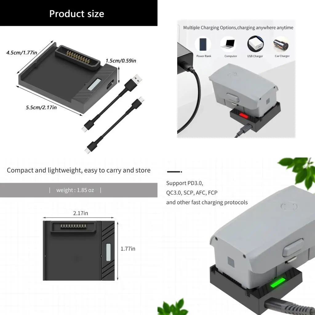 Highly Performances USB Chargers for Air 2/2S Batteries QC3.0 Rapid charging 13 2V 12 6V Batteries view 2