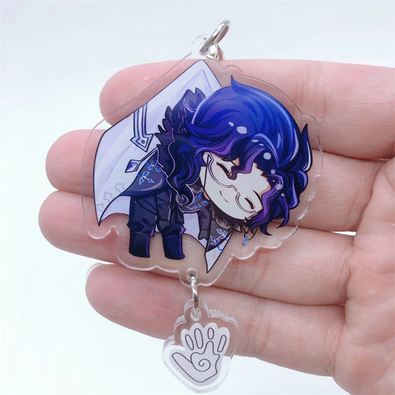 Genshin Impact Fatui Pierro Doctor Dottore Game Anime Cosplay Prop Accessories COSTUME Acrylic Keychain