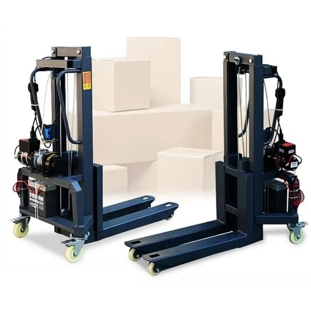 

Compact Truck Loader, Electric Van Forklift for Cargo Loading with Lift Stacking Function