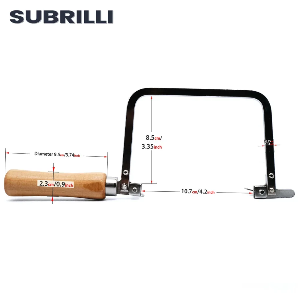 SUBRILLI U شكل منحنى المنشار القوس مجوهرات خشبية اليد المنشار الإطار زهرة نمط خط نشر اليد جارلاند النقش لتقوم بها بنفسك سلك المنشار