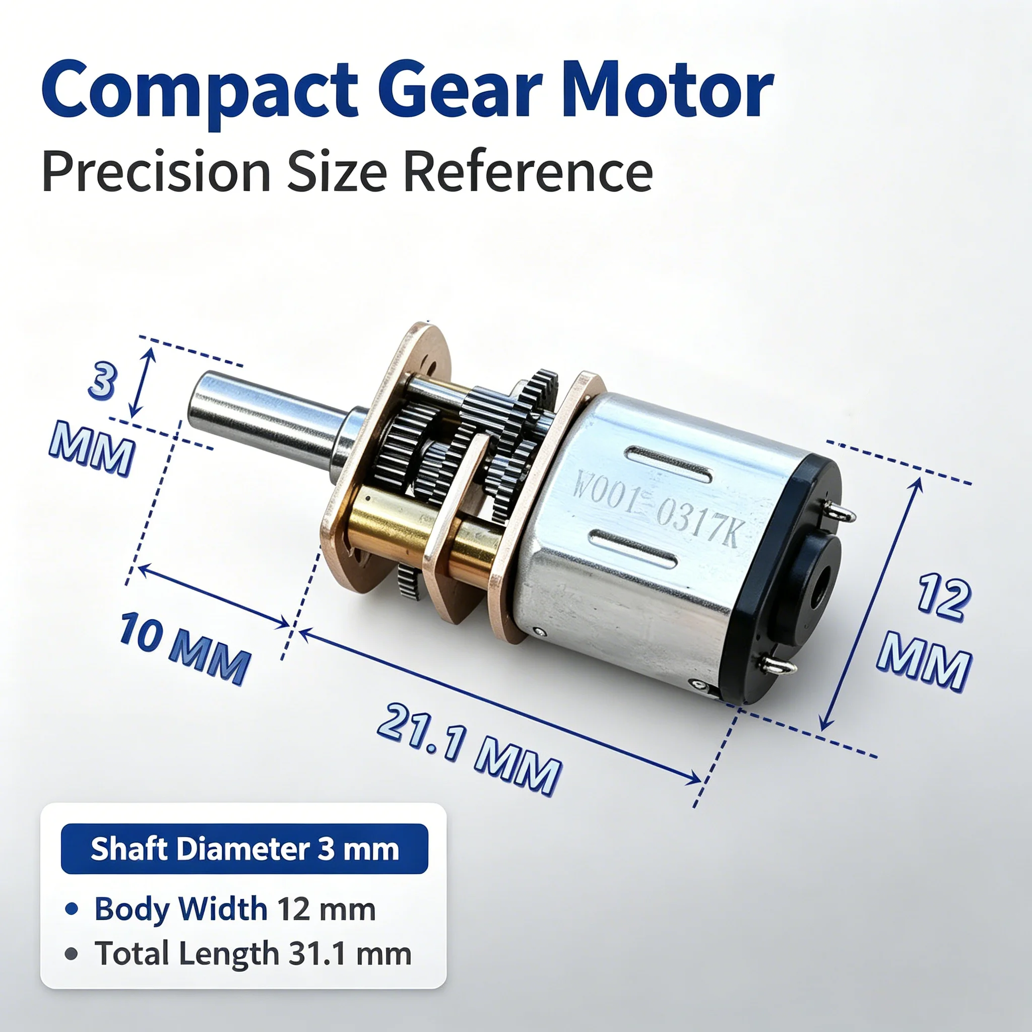216 DC3.7V 63 RPM Reduction Motor High Quality Miniature Gearmotor for DIY Robot Applications