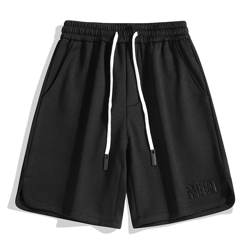 Pantaloncini Casual classici larghi elastici a vita alta da uomo nuovi estivi tasche con coulisse moda pendolare pantaloncini All-match