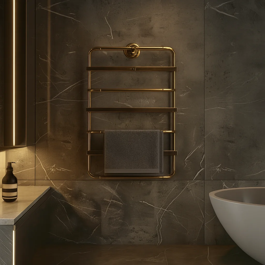 Wholesale High Quality Stainless Steel Wall-Mounted Double Towel Bar Rack Electric Heated Towel Rail for Hotel Bathroom