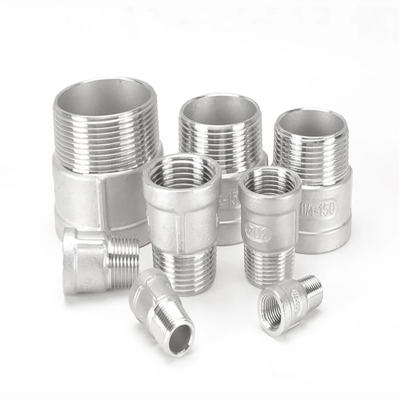 

3/8" 1/2" 3/4" 1" BSPT Female To Male Bushing 304 Stainless Plumbing Pipe Fitting Water Gas Oil